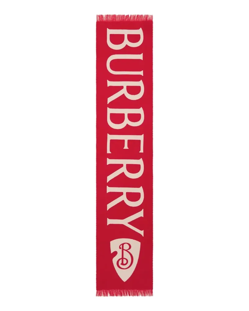 Burberry Jacquard-Schal mit Logo - Rot Rot