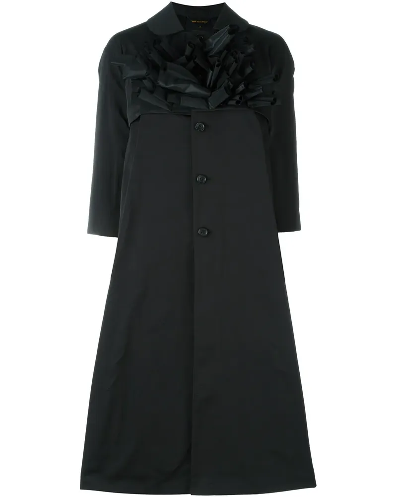 Comme des Garçons Mantel mit Verzierungen - Schwarz Schwarz
