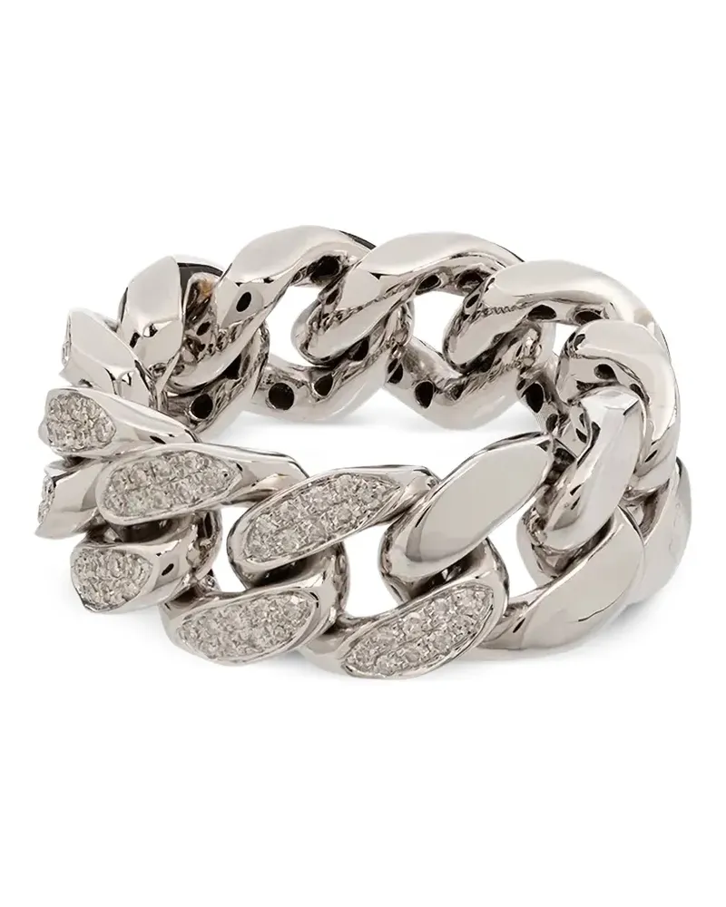 SHAY 18kt Weißgoldring mit Diamanten - Silber Silber