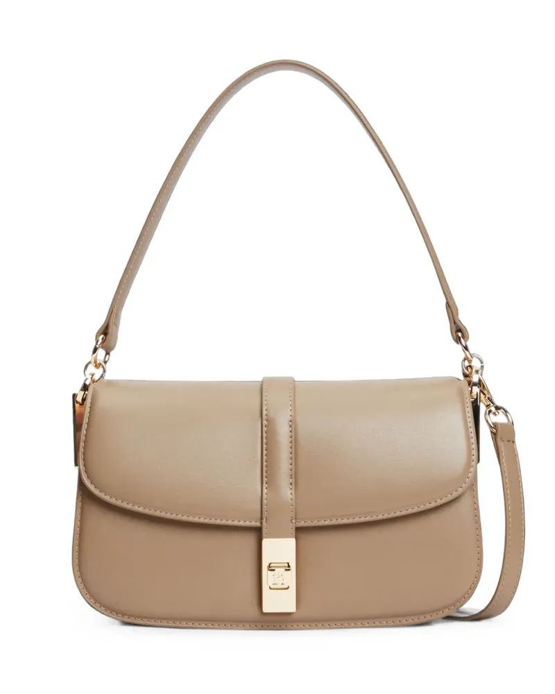 Tommy Hilfiger Schultertasche mit Logo-Schild - Nude Nude