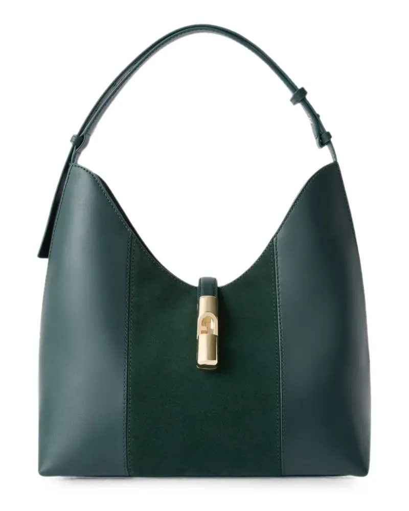 Furla Schultertasche aus Leder M - Grün Grün