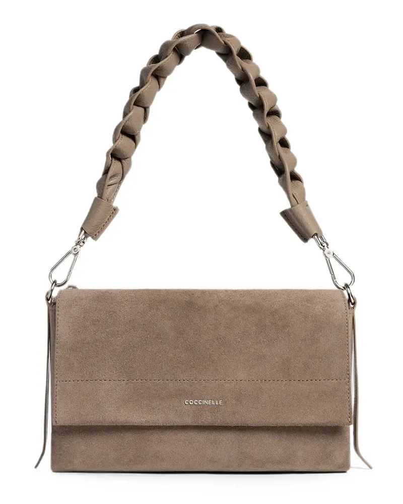 Coccinelle Kleiner Boheme Tote Bag mit geflochtenen Riemen - Nude Nude
