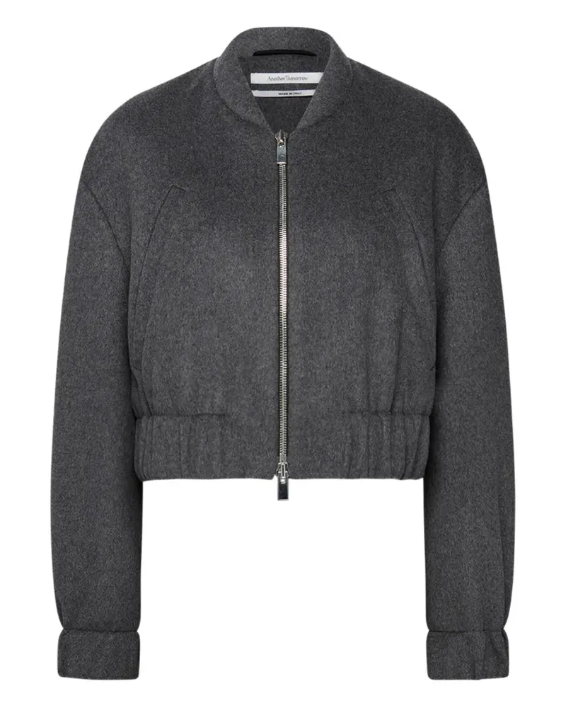 Another Tomorrow zip bomber jacket - Grau Grau