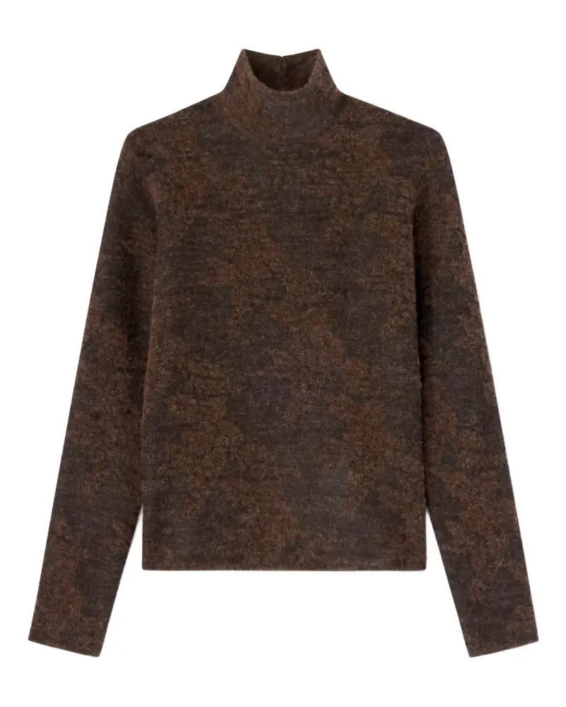 Ganni Pullover mit Stehkragen - Braun Braun