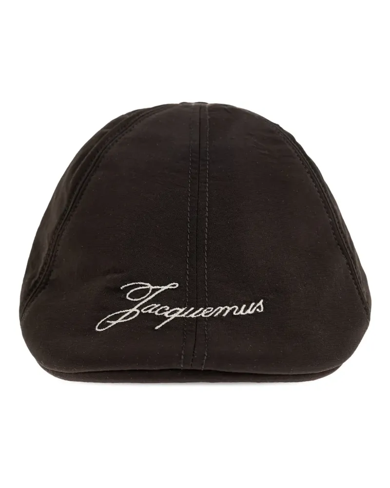 Jacquemus logo-embroidered flat cap - Braun Braun