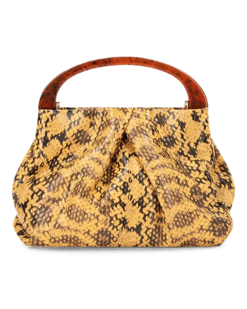 Dries van Noten small pleated leather bag - Gelb Gelb