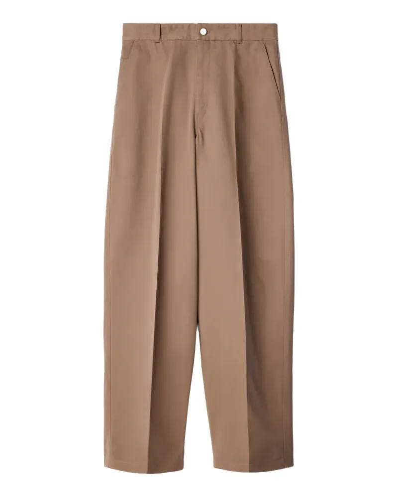 Christophe Lemaire Barrel Hose aus Polycotton-Twill - Braun Braun