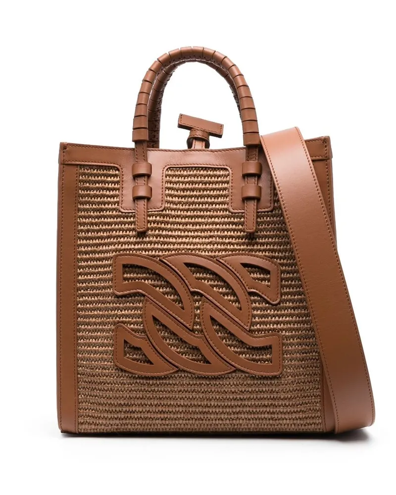 Casadei Gewebter Baurivage Shopper - Braun Braun