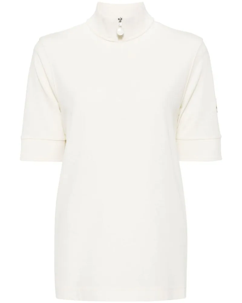 Moncler T-Shirt mit Reißverschluss - Nude Nude