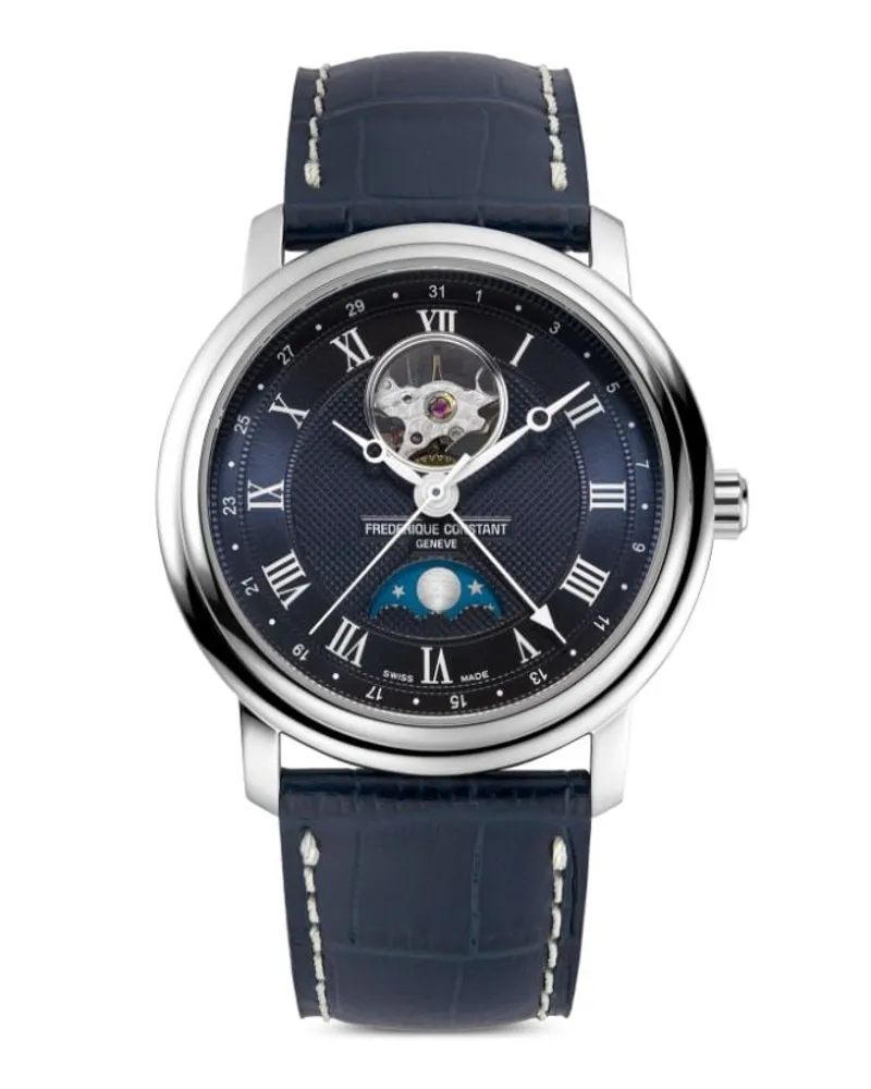 Frédérique Constant Classics Heart Beat Moonphase Date 40mm - Blau Blau
