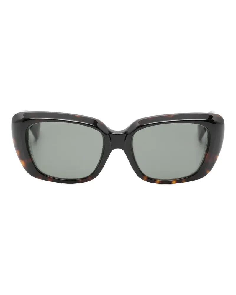 Saint Laurent Sonnenbrille mit eckigem Gestell - Braun Braun