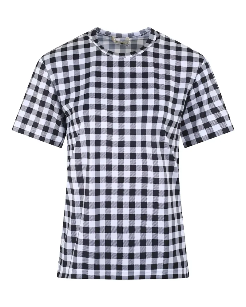 Comme des Garçons Kariertes T-Shirt - Weiß Weiß