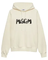 MSGM Hoodie mit Logo-Print Nude