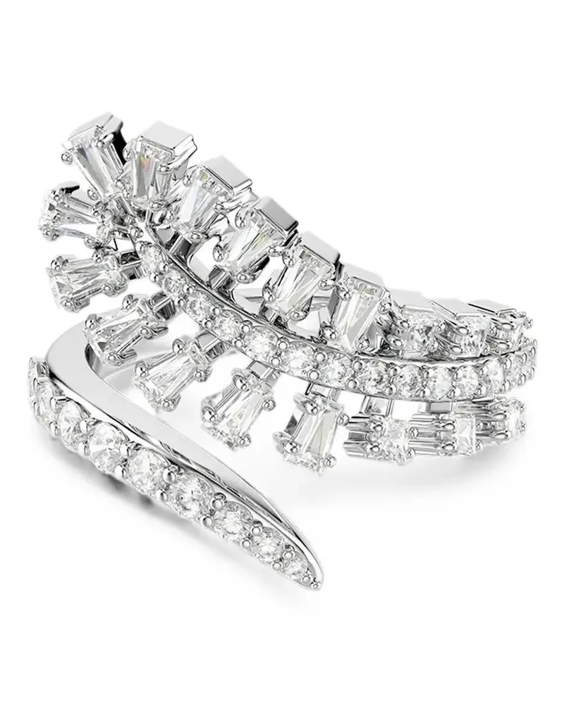 Swarovski Vienna Ring mit Kristallen und Federn - Silber Silber