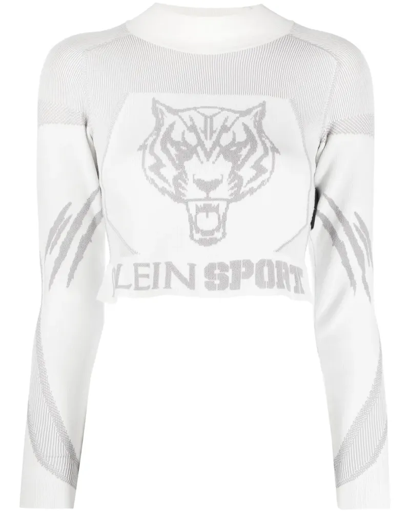 Philipp Plein Langarmshirt mit Jacquardmuster - Weiß Weiß