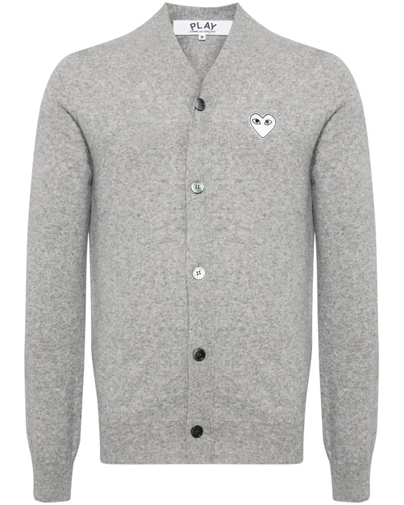 Comme des Garçons Cardigan mit Herz-Motiv - Grau Grau
