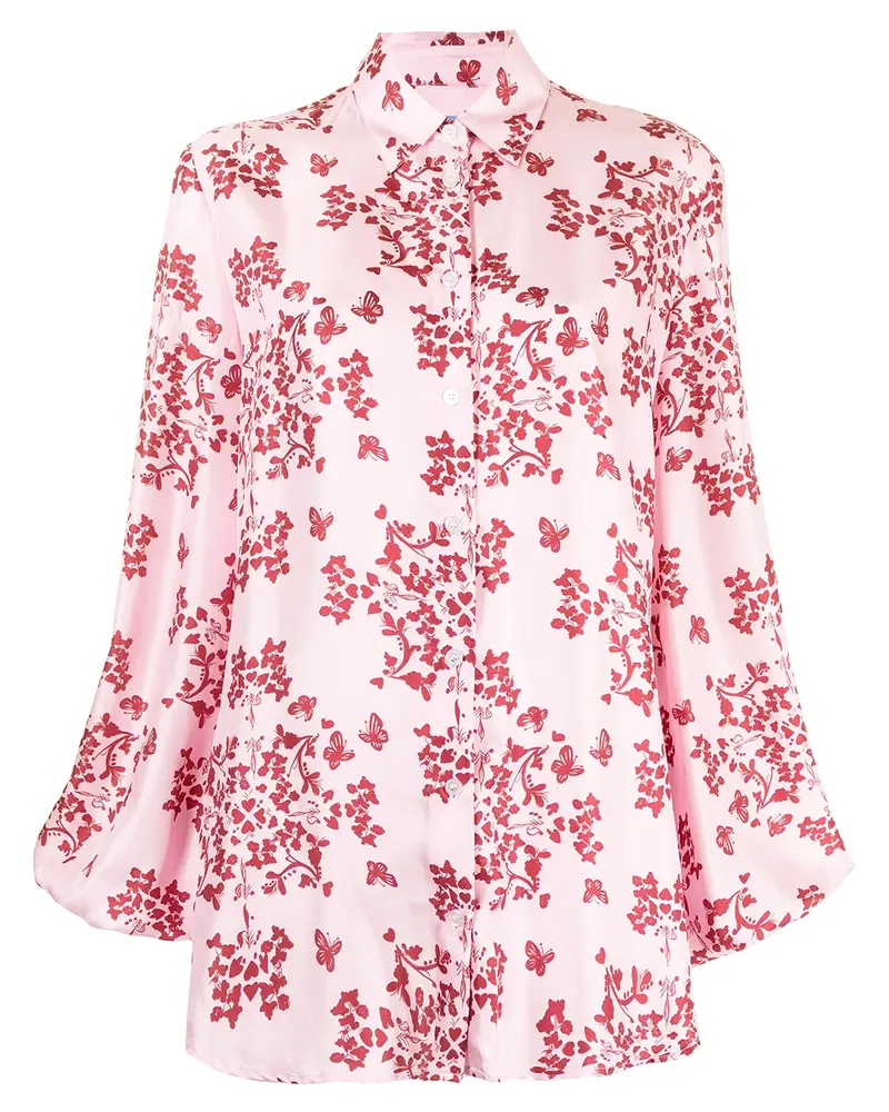 macgraw Seidentop mit Print - Rosa Rosa