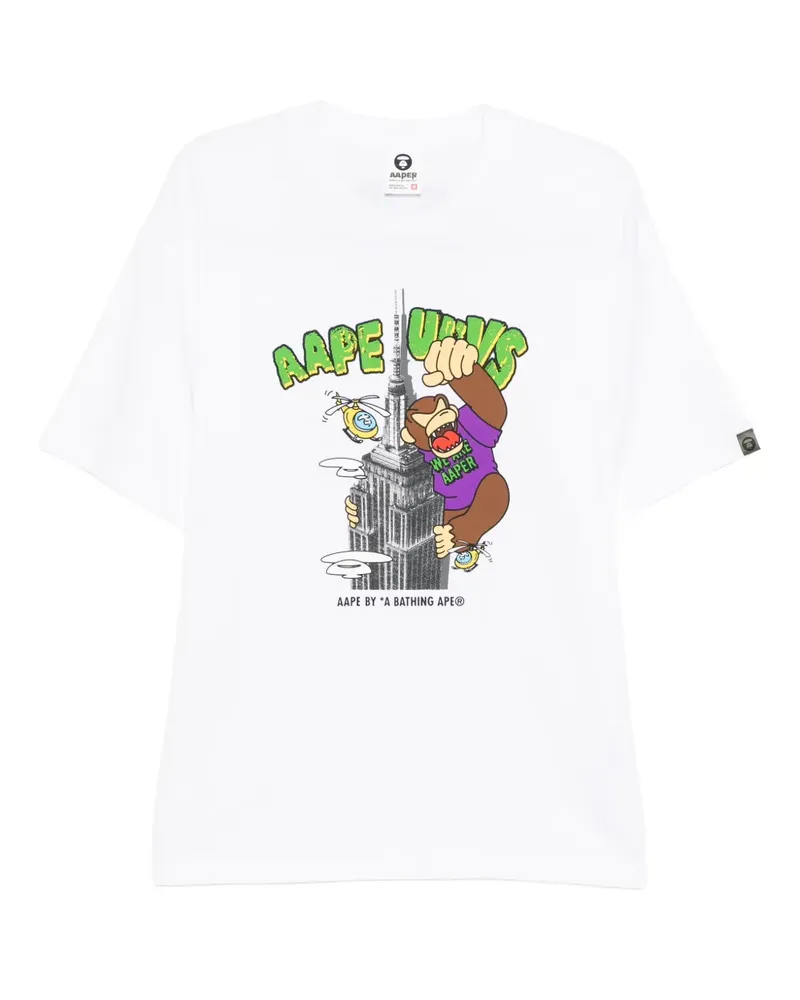 BAPE T-Shirt mit Print - Weiß Weiß