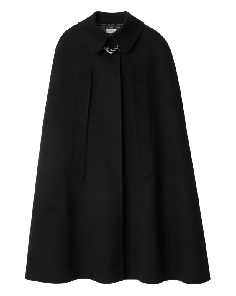 Burberry Cape mit klassischem Kragen - Schwarz Schwarz