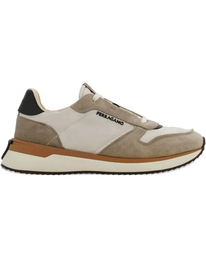 Ferragamo Sneakers aus Wildleder mit Logo-Detail - Nude Nude