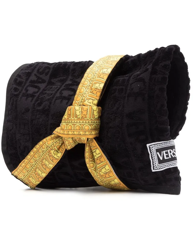 Versace I Love Baroque Haustier-Bademante - Schwarz Schwarz