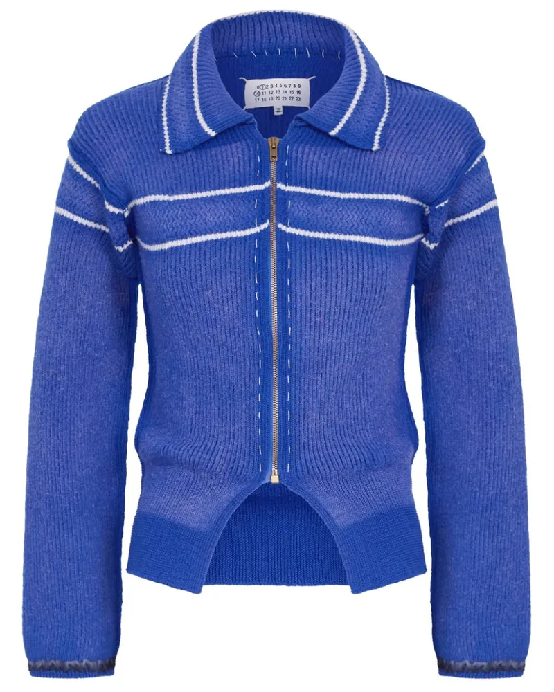 Maison Margiela Gestreifter Cardigan - Blau Blau