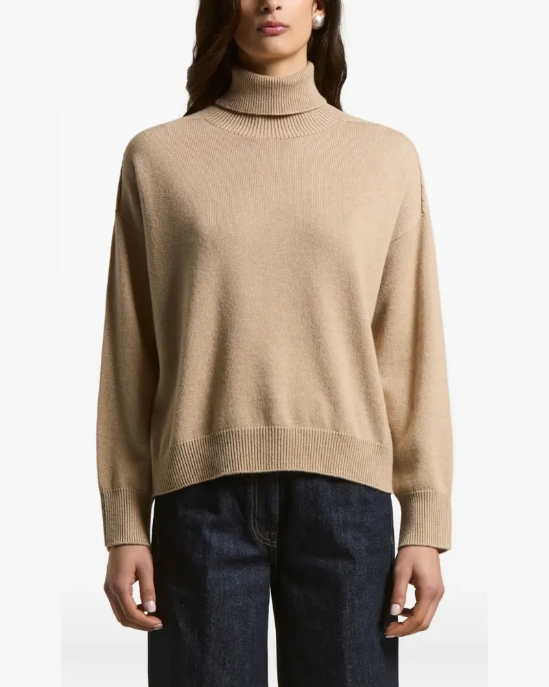 Peserico Rollkragenpullover mit gerippten Bündchen - Nude Nude