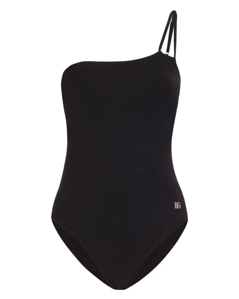 Dolce & Gabbana Asymmetrischer Badeanzug - Schwarz Schwarz