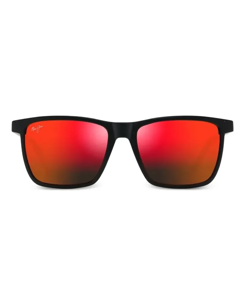 Maui Jim OneWay Sonnenbrille mit eckigem Gestell - Schwarz Schwarz