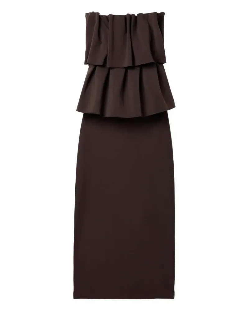 House of Dagmar sculpted midi dress - Braun Braun