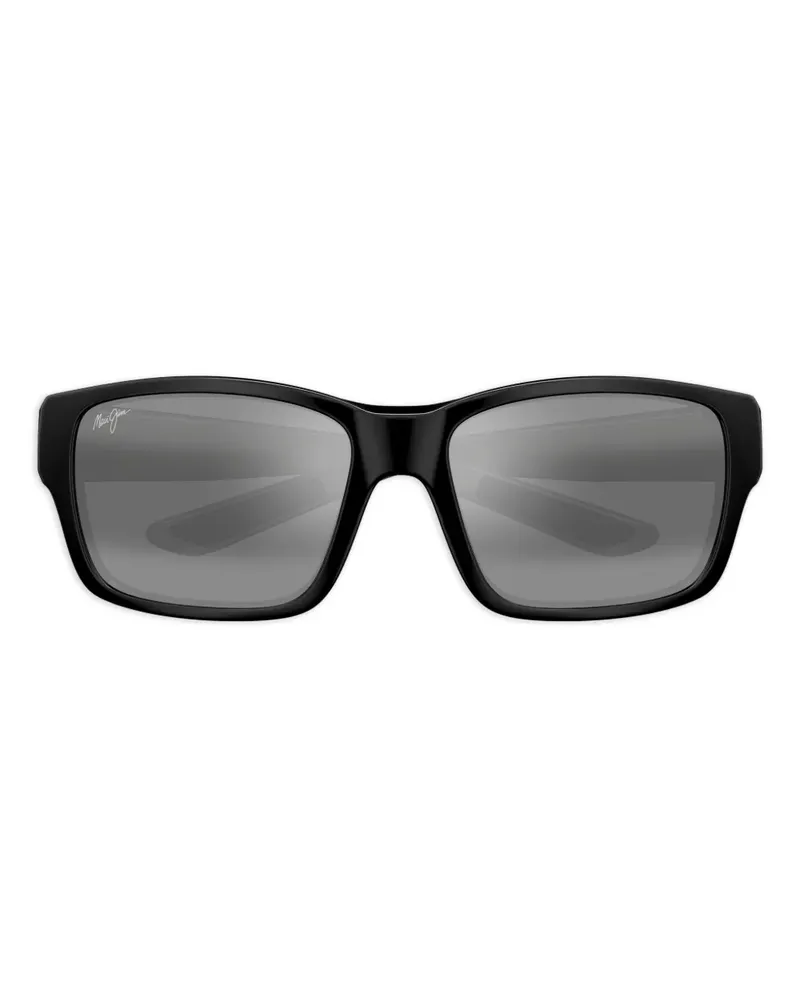 Maui Jim Mangroves Sonnenbrille mit eckigem Gestell - Schwarz Schwarz