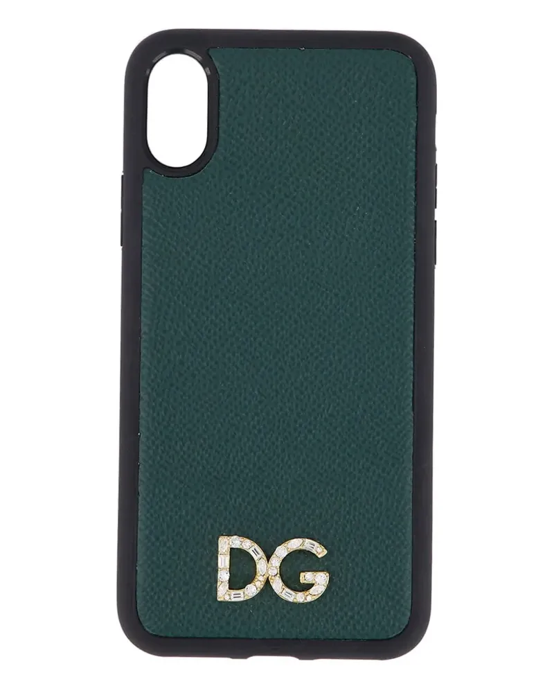 Dolce & Gabbana X-XS iPhone-Hülle mit Kristallen - Grün Grün