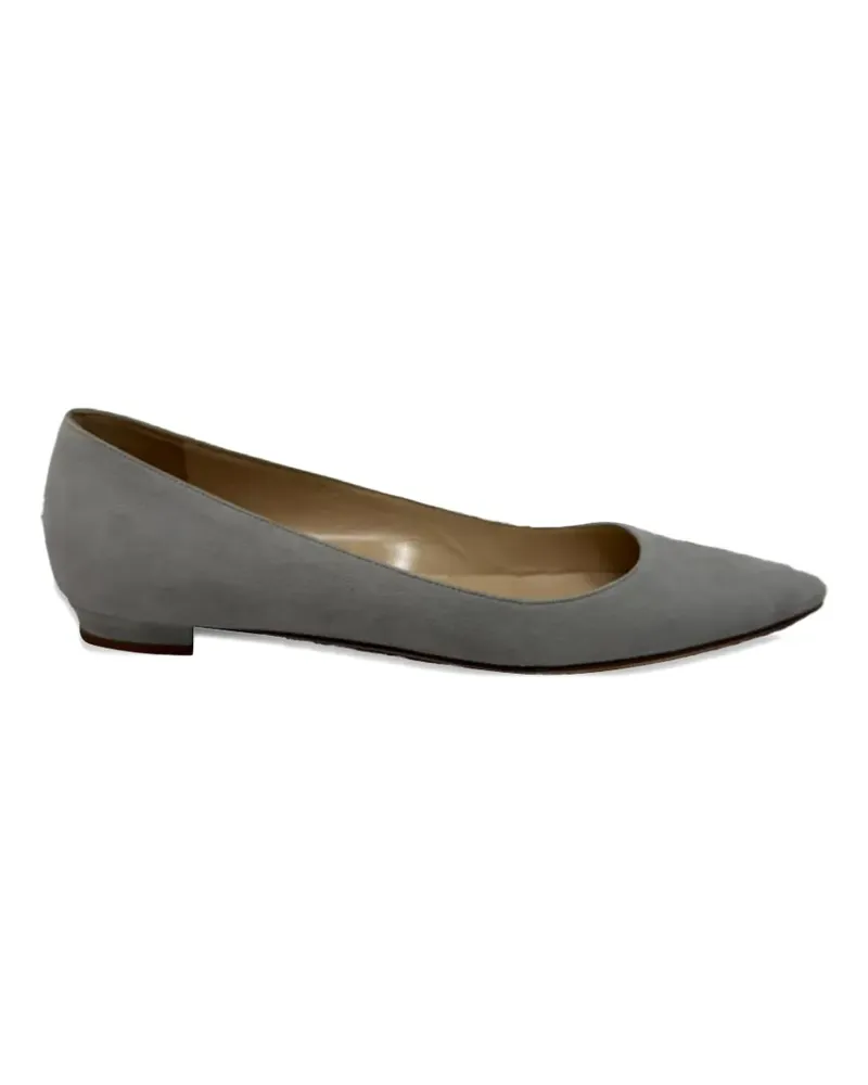 Manolo Blahnik Pointed-toe ballet flats - Grau Grau