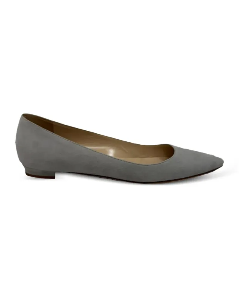 Manolo Blahnik Pointed-toe ballet flats - Grau Grau