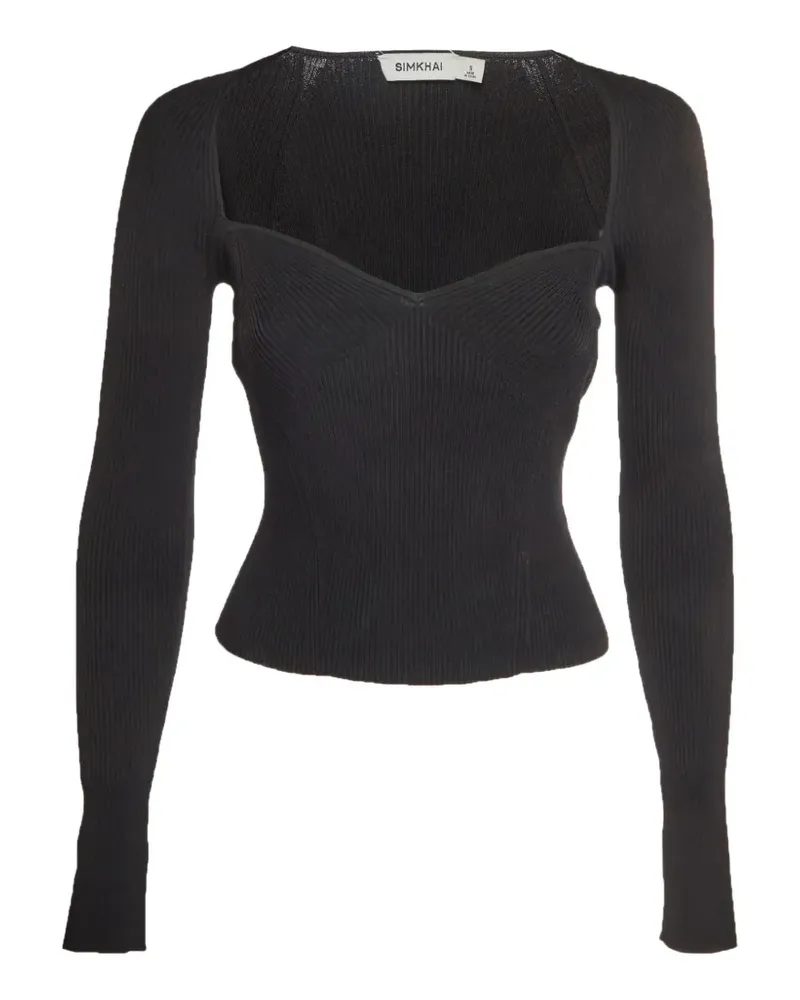 Zimmermann Giuliana sweetheart-neck sweater - Schwarz Schwarz