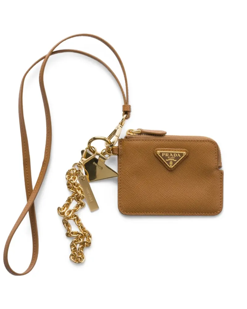 Prada Kartenetui mit Logo - Braun Braun