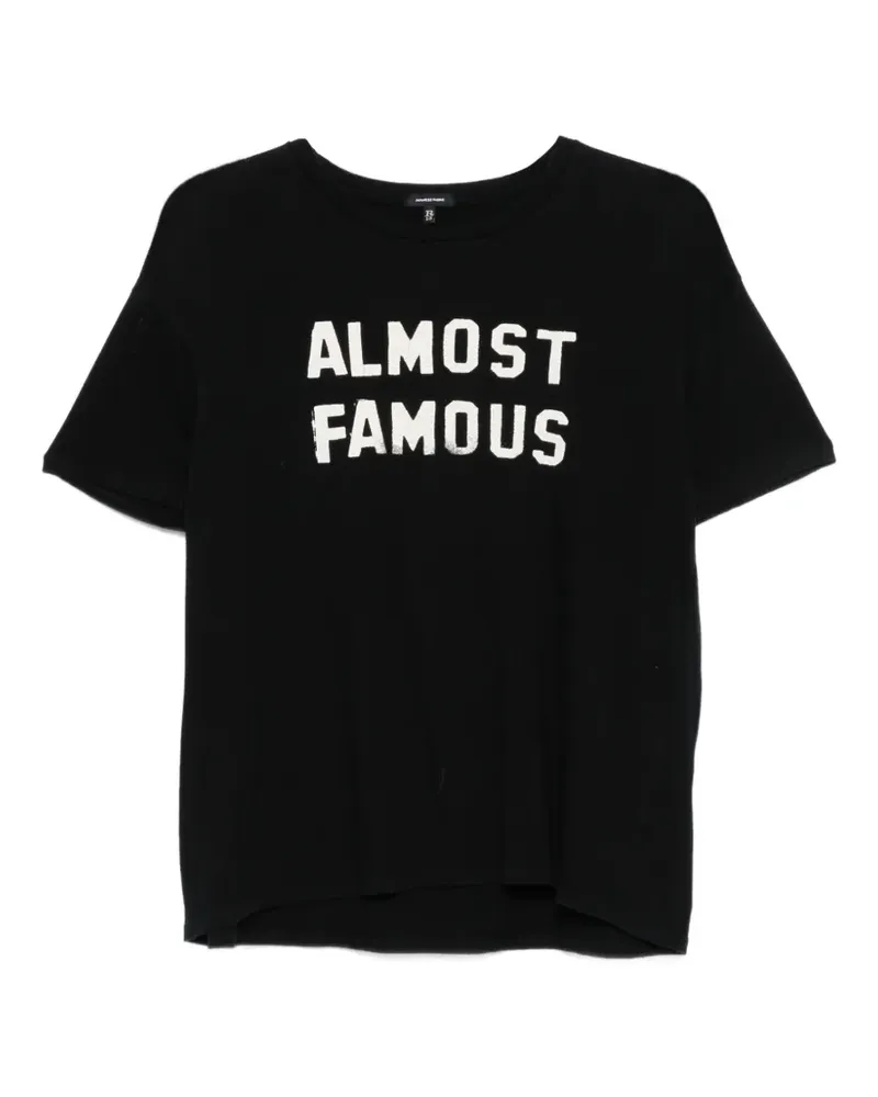 R13 Almost Famous T-Shirt im Distressed-Look - Schwarz Schwarz
