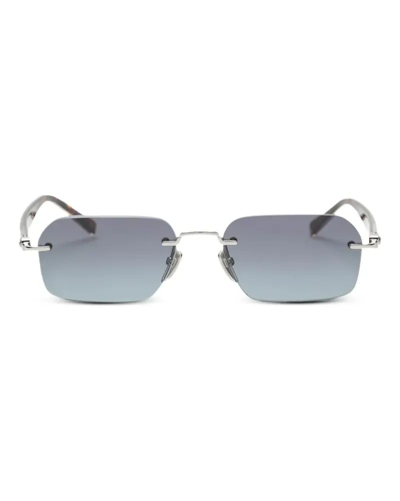 Gucci Rahmenlose Sonnenbrille mit GG-Logo - Silber Silber