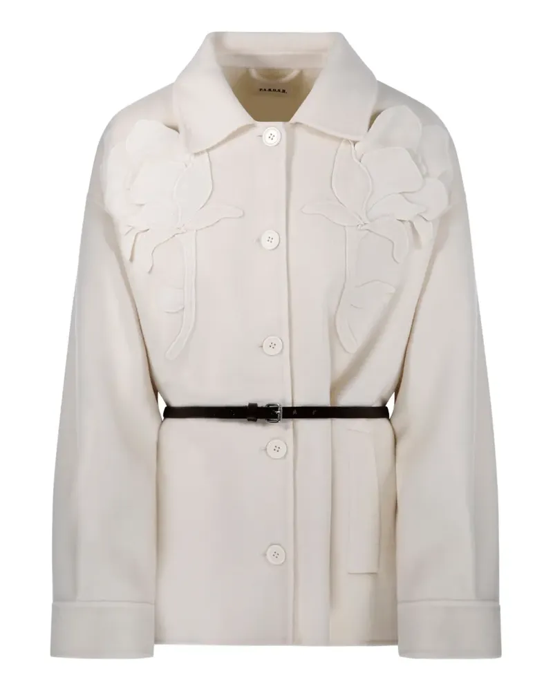 P.A.R.O.S.H. P.A.R.O H. Jacke mit Blumenapplikation - Nude Nude