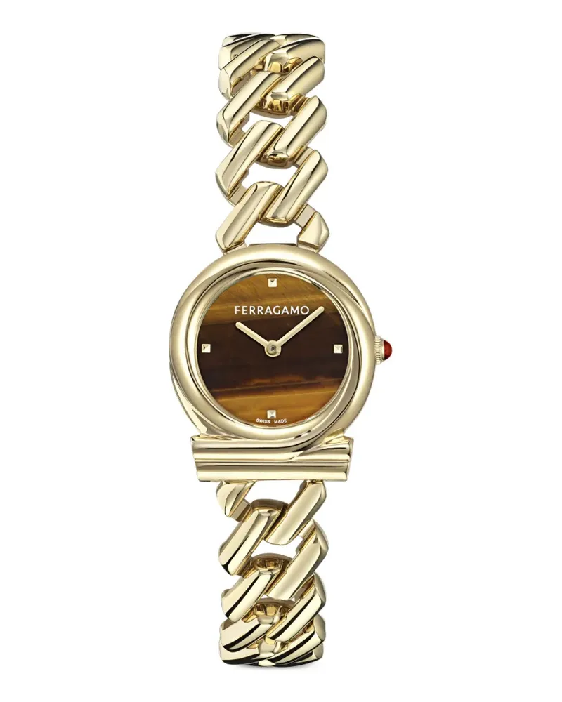 Ferragamo Gancini twisted chain 28mm watch - Braun Braun