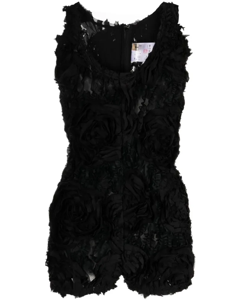 Comme des Garçons Gerafftes Oberteil mit Finish - Schwarz Schwarz