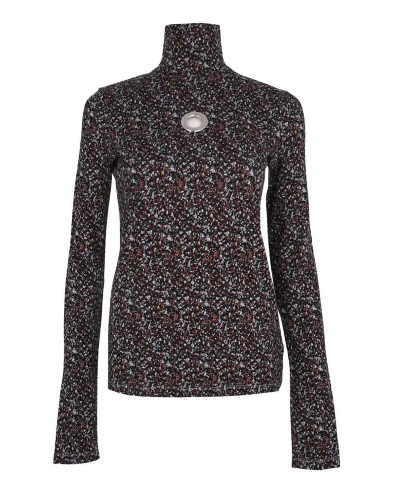 Paco Rabanne long-sleeved top - Schwarz Schwarz