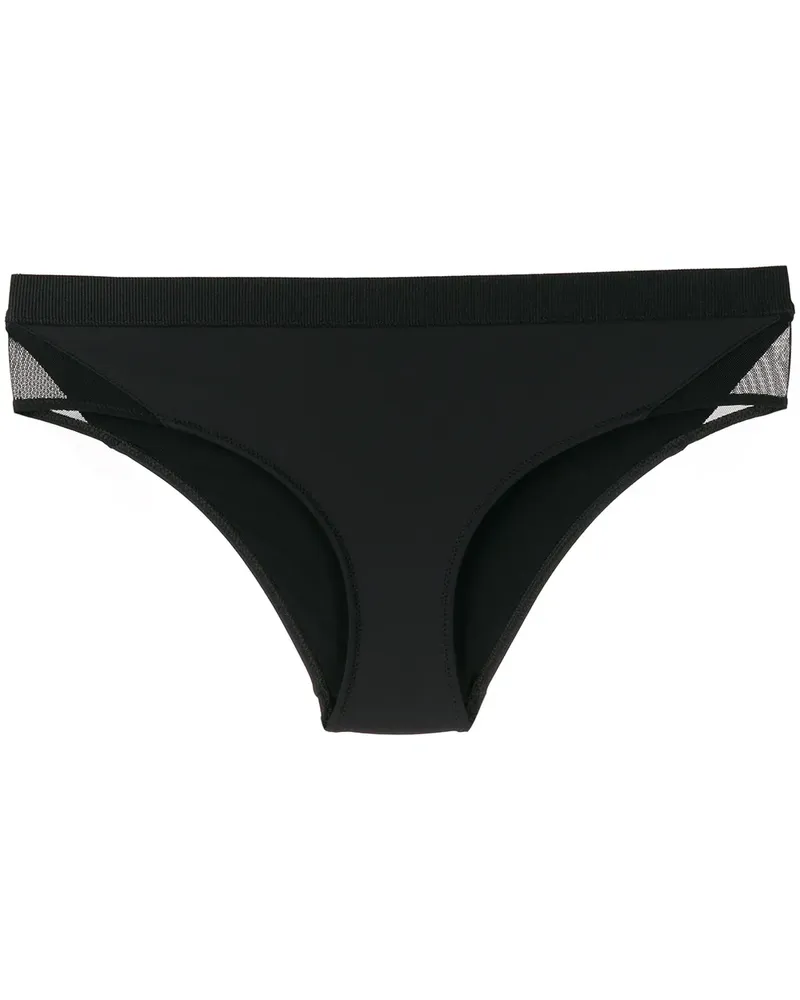 Stella McCartney Bikinihöschen mit semi-transparenten Einsätzen - Schwarz Schwarz