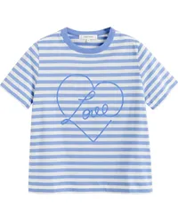 Chinti & Parker Gestreiftes Love T-Shirt Blau