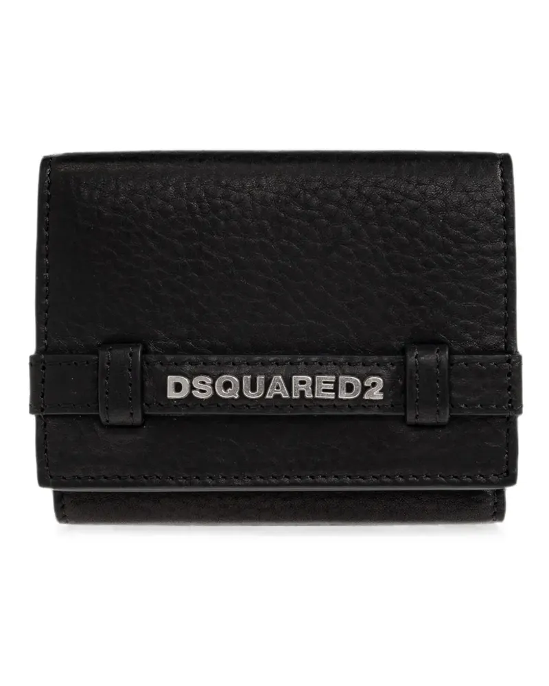 Dsquared2 Portemonnaie mit Logo-Schild - Schwarz Schwarz