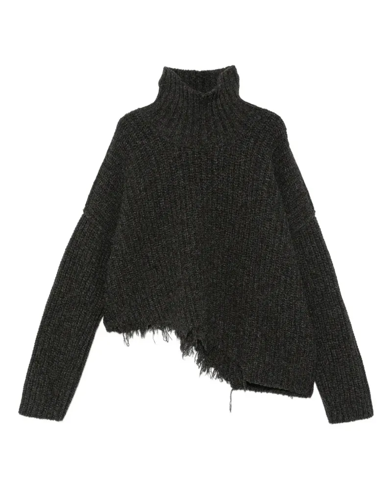 Isabel Benenato Rollkragenpullover im Distressed-Look - Grau Grau
