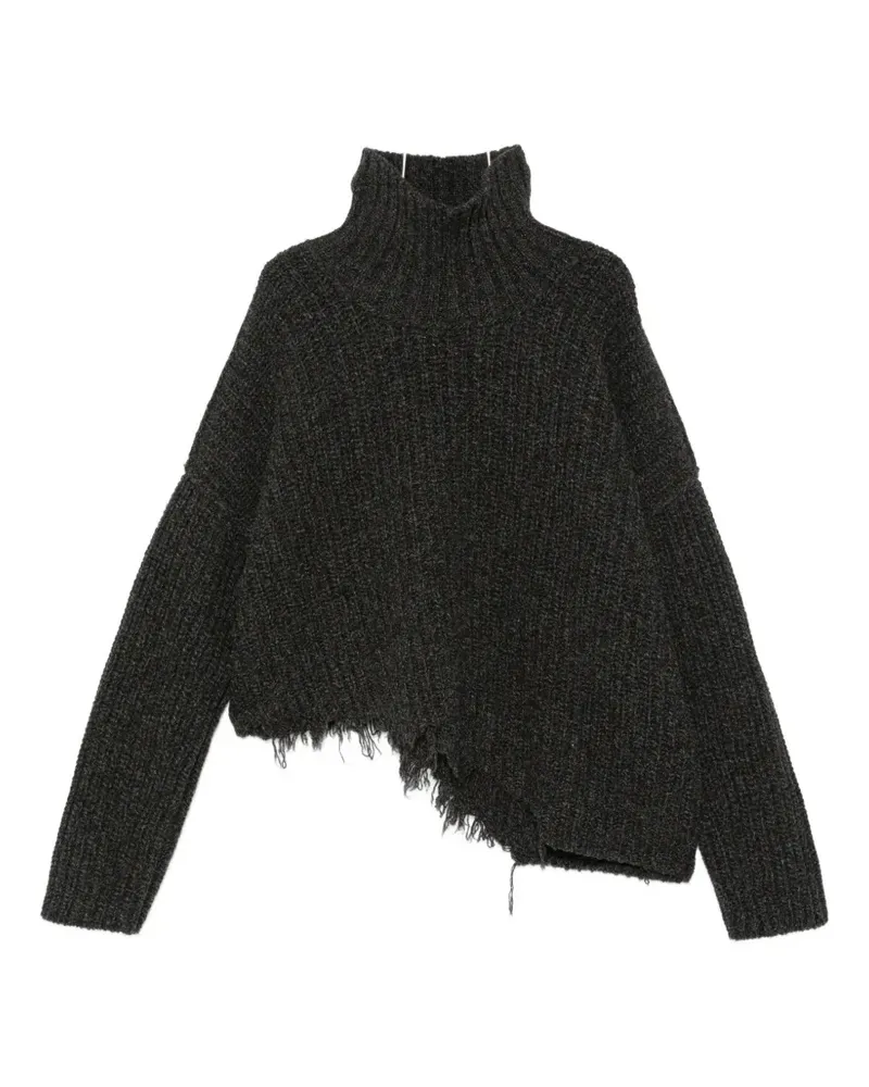 Isabel Benenato distressed turtleneck sweater - Grau Grau