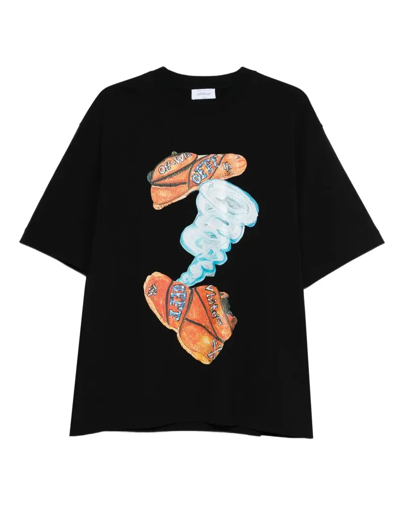 OFF-WHITE graphic-print T-shirt - Schwarz Schwarz