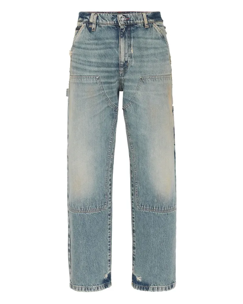 Philipp Plein Jeans im Distressed-Look - Blau Blau
