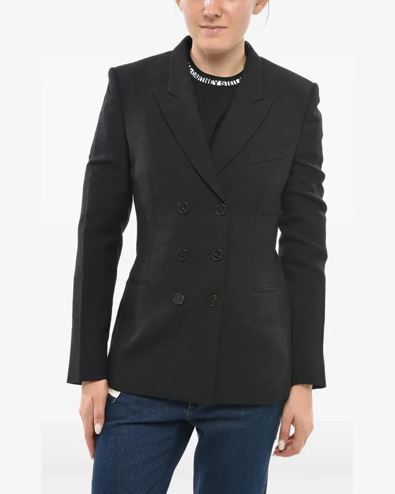 Stella McCartney double-breasted peak-lapel blazer - Schwarz Schwarz